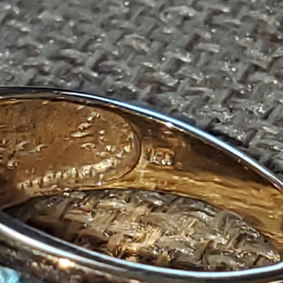 10K Yellow Gold Multi Gemstone Ring Wide Band Peridot Garnet Topaz Amethyst 4g+ - Picture 7 of 13